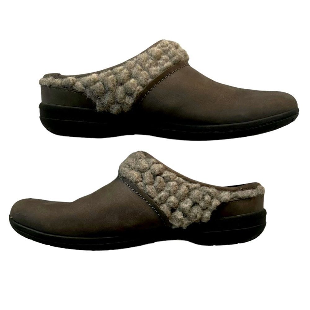 Merrell Clog Mule Gray Encore Kassie Slide Wool Slip On Casual sz 8